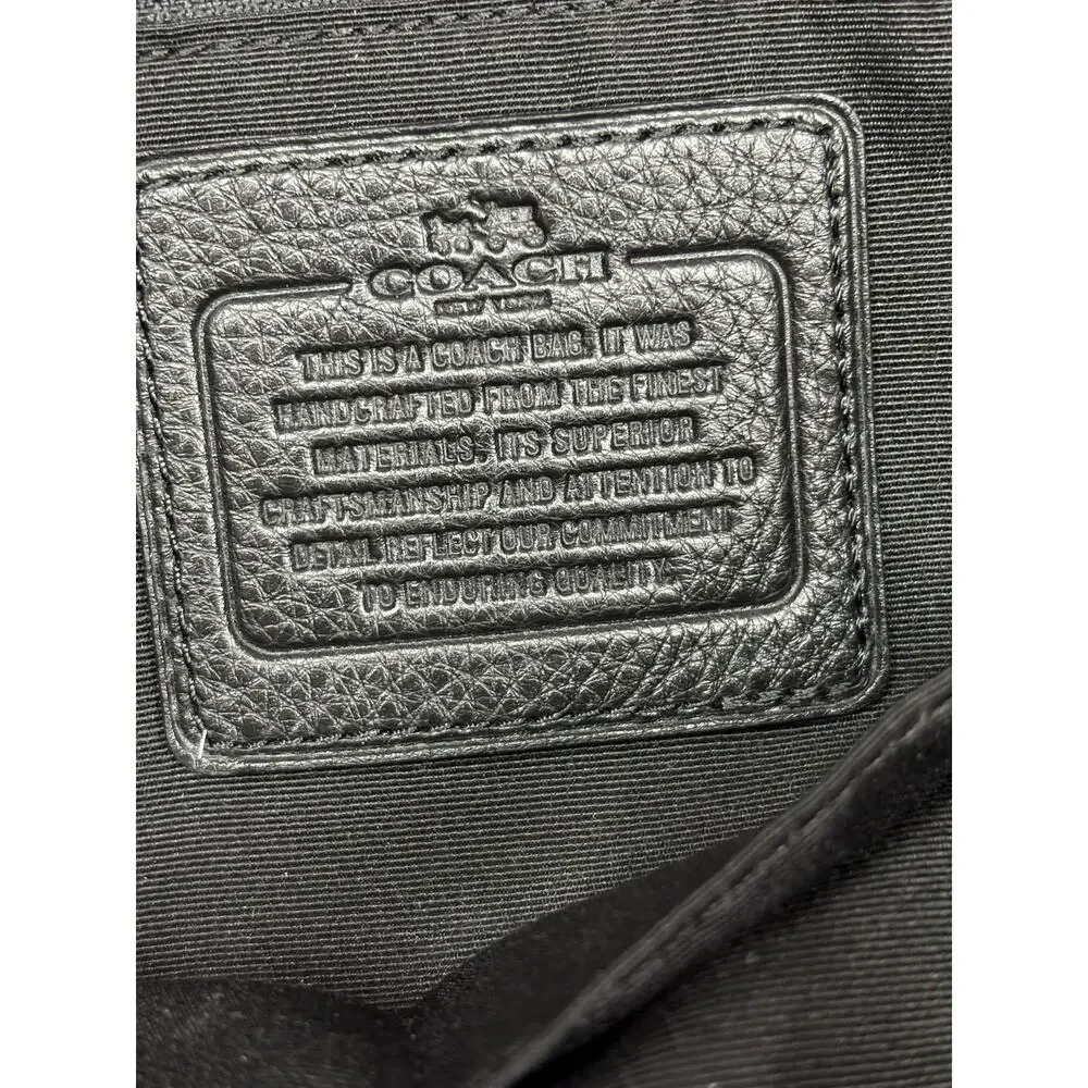 Coach Kelsey Black Pebbled Leather Satchel Purse F36675 #76923